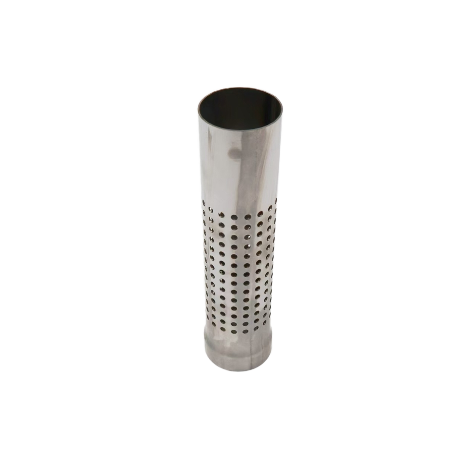 Best-Selling Durable Stainless Steel High-Flow Muffler with Perforated Inner Exhaust Pipe