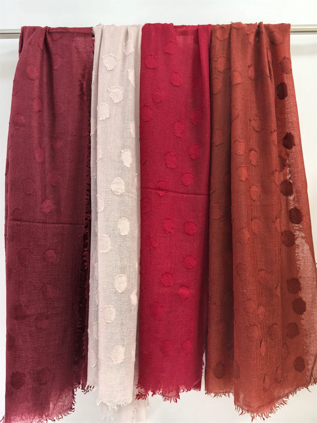Cashmere Wool DOT Jacquard Thin Shawl