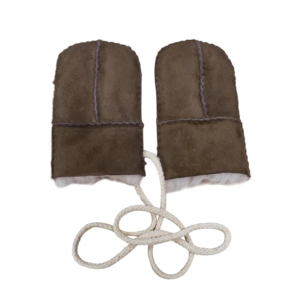 Cozy Thick Winter Mittens for Kids with Sheepskin Lining
