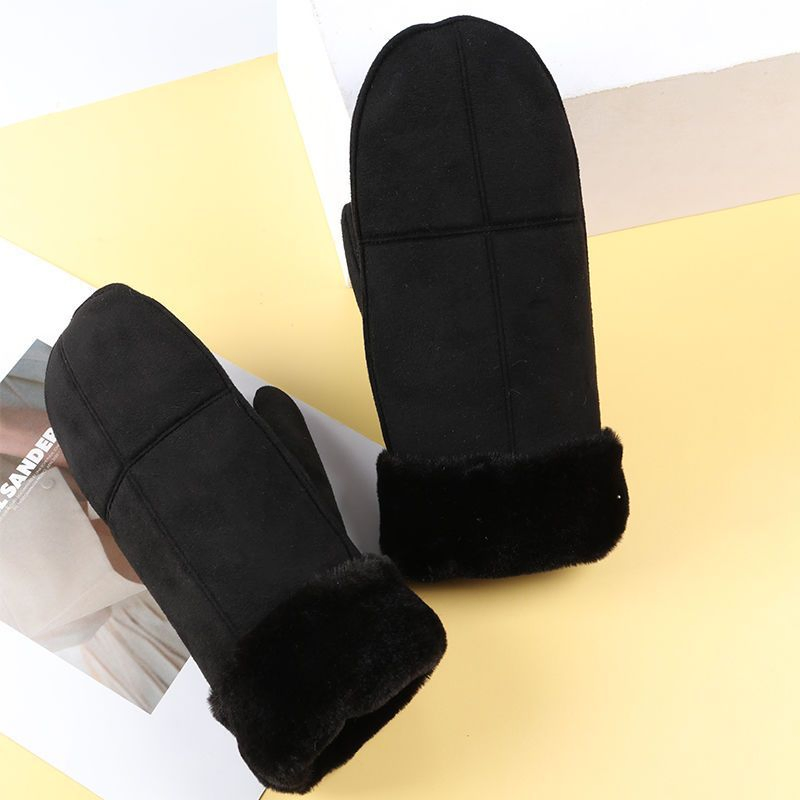High Quality Custom Gloves Eco-Friendly Winter Mittens Fashionable Faux Suede Warm Ski Glove for Kids