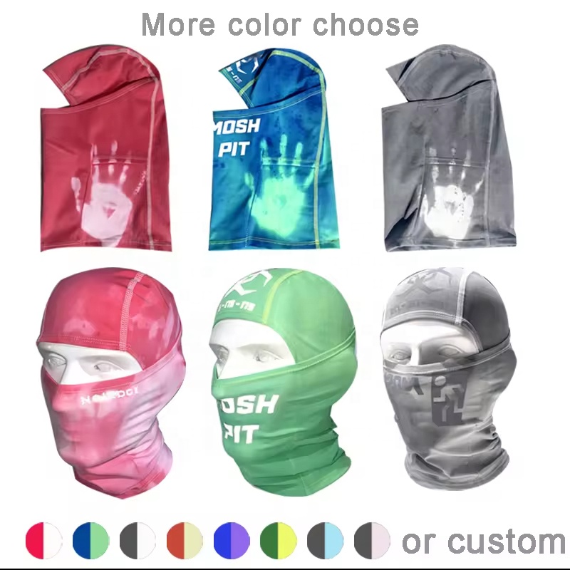 Custom Logo Balaclava Ski Mask Heat Temperature Sensitive Breathing Reactive Color Changing for Daily Use and Travel