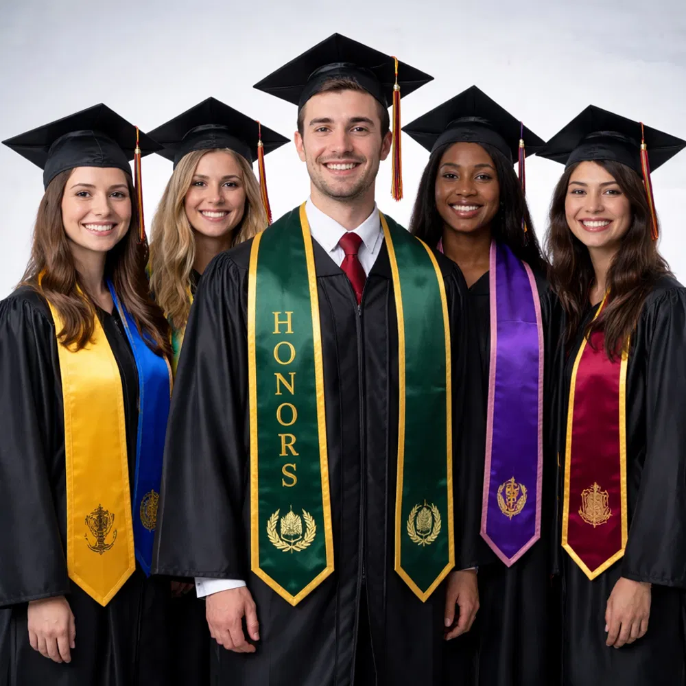 Custom Logo Satin Stole for Stylish Graduation and Special Events