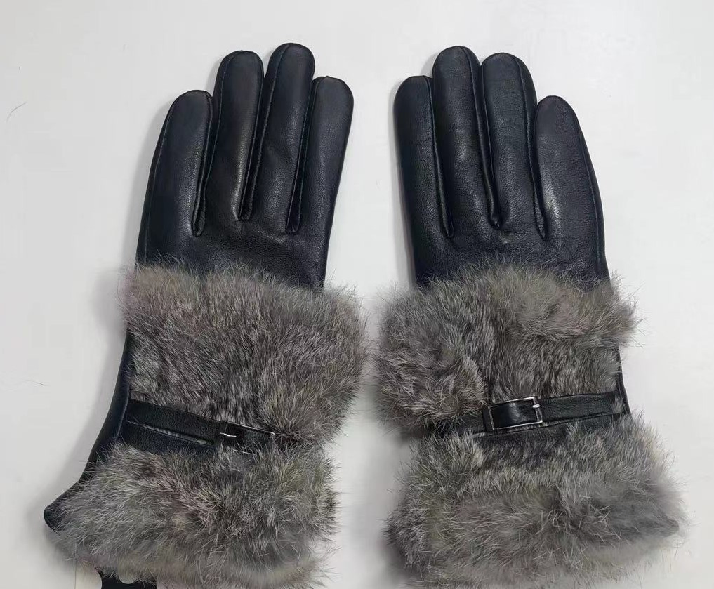 Luxury Soft Touch Knit Mittens with Real Fox Hair