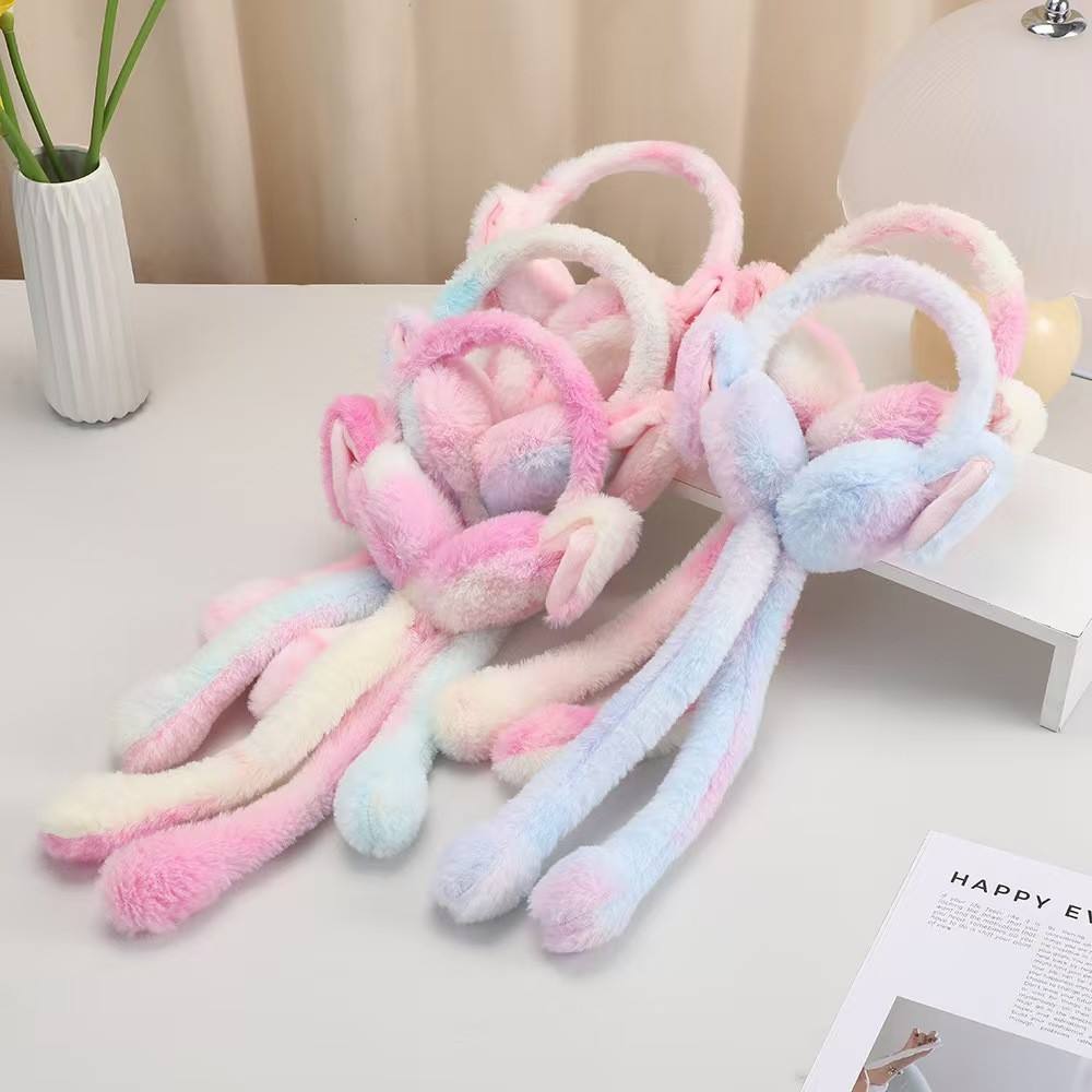 Wholesale Hair Band Hot-Selling Warm Cartoon Ear Muffs Winter Colorful Ear Covers Hot Sales Fun Cold-Proof Rabbit Ear FESTIVAL