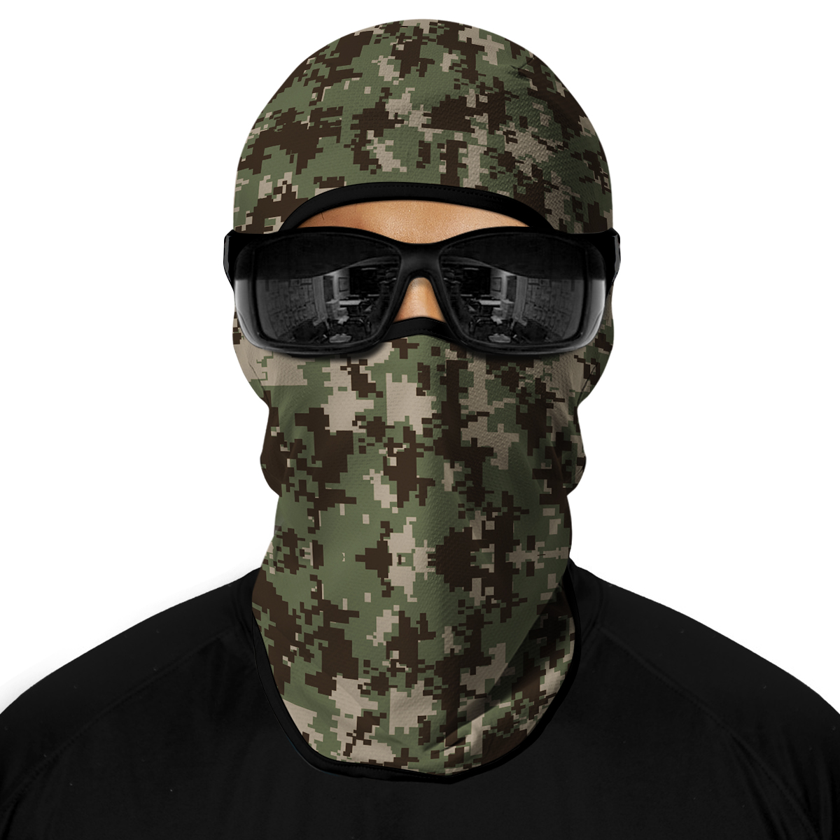 Unisex 100% Polyester Camo Cycling Balaclava Nik Ski with 1Hole Face Mask for Sports Fishing Colorful Men's Balaclava