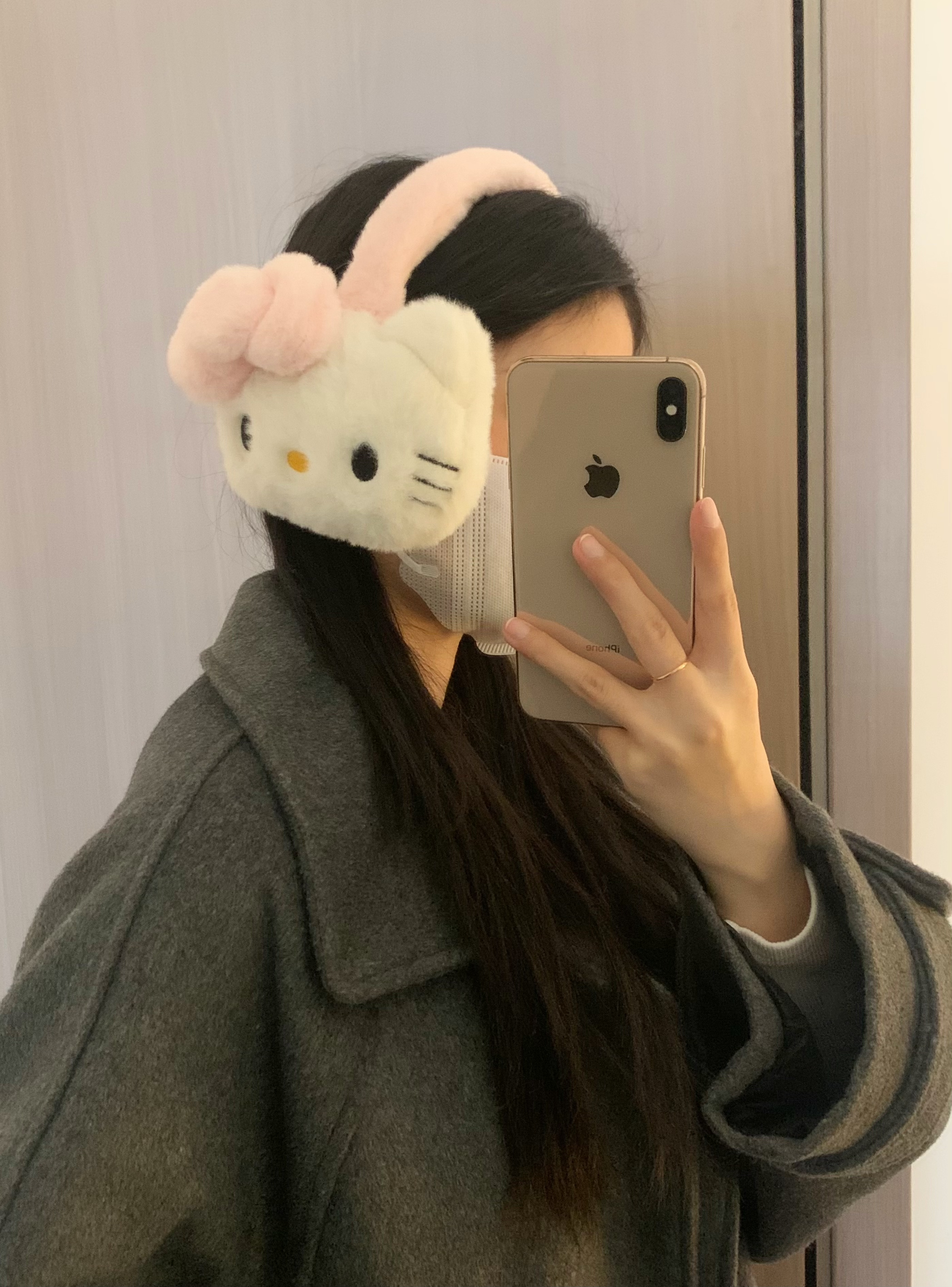 High Quality Cute Kid Plush Ear Muff Hello Accessories Kitty Warm Cute Student Ear Cover Ear Muffs Winter Kids