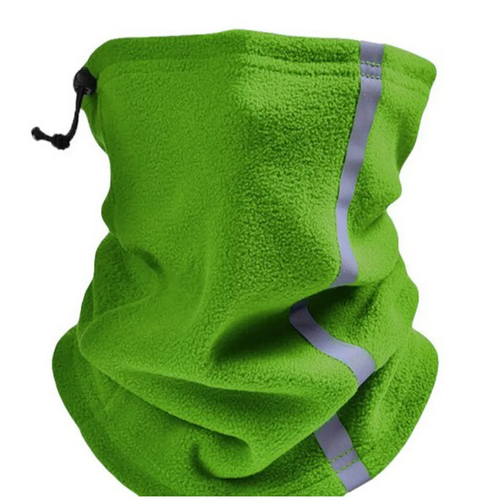 Reflective Strip Drawstring Half Face Neck Wamer/Tube /Snood