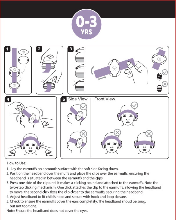 Foldable Soundproof Earmuffs for Kids Anti-Noise Sleep Ear Muffs Infant Baby Toddler Noise Reduction Mute Protection