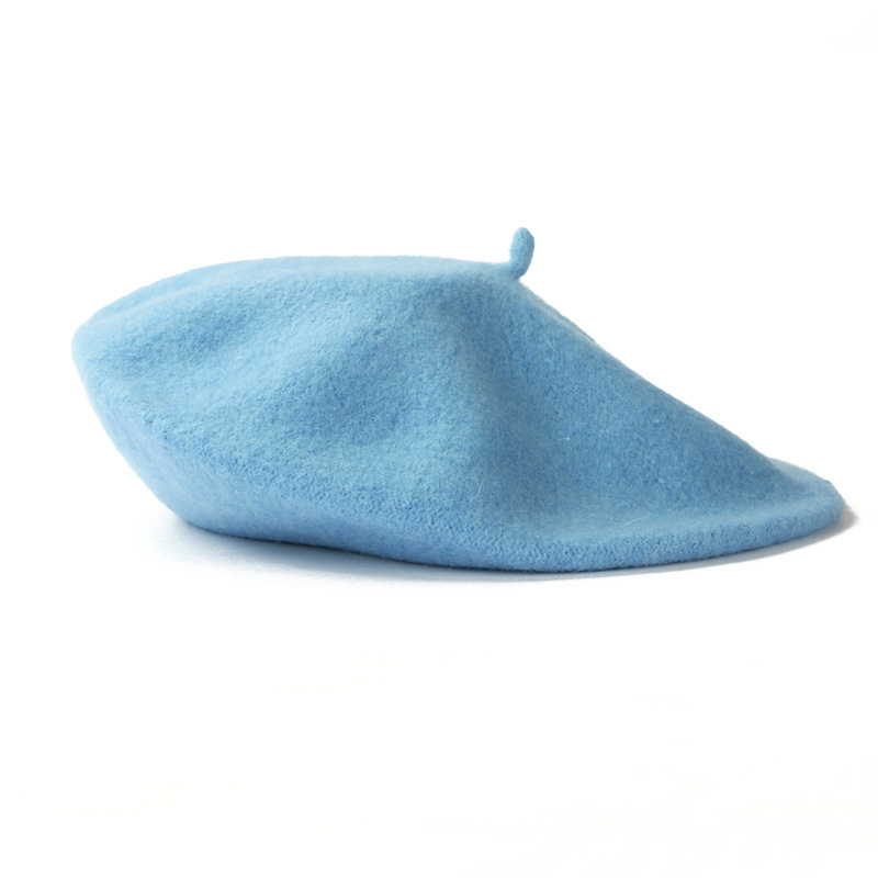 High Quality Thick Wool Autumn Winter Women Beret Hat Cap with Stocks