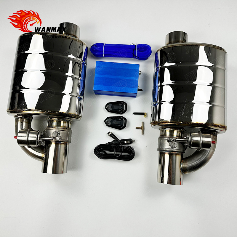 63mm 76mm Universal Muffler - 304/201 Stainless Steel Construction, Straight Through Performance Design