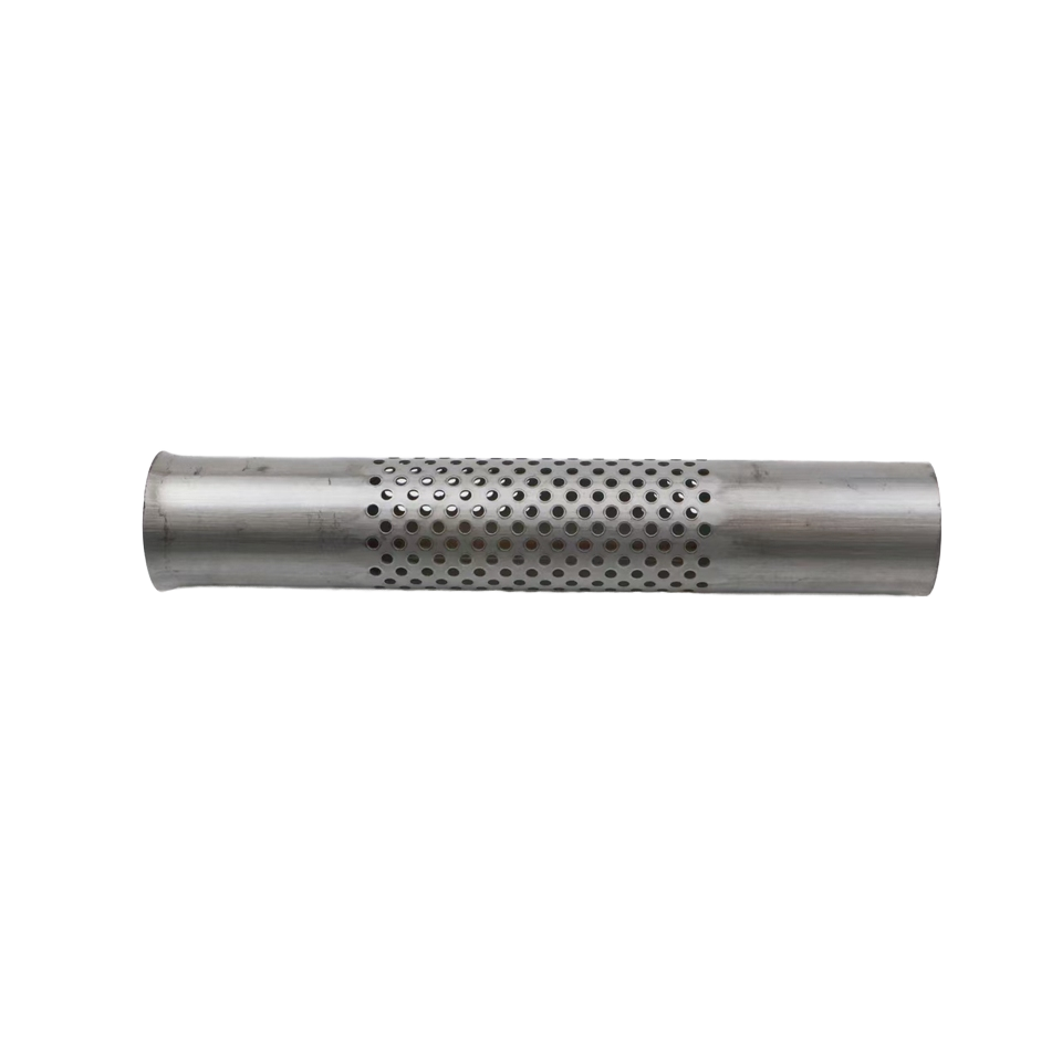 Best-Selling Durable Stainless Steel High-Flow Muffler with Perforated Inner Exhaust Pipe
