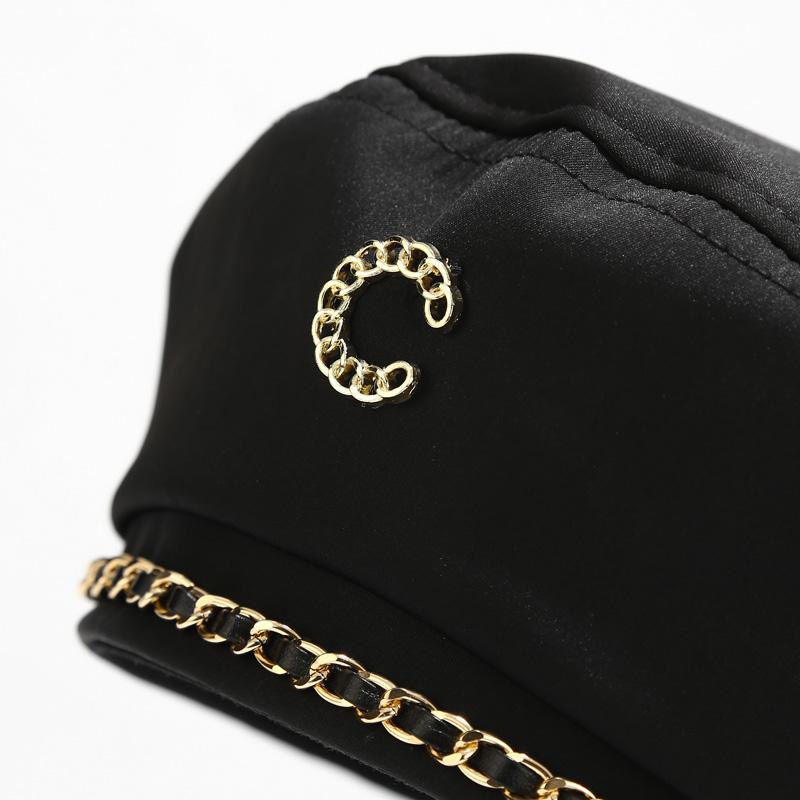 Japanese-Style Metal Beret for Women Retro Painter Hat Detail View 11