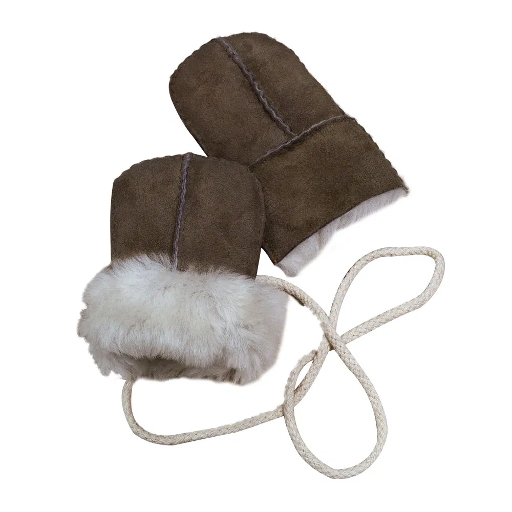 Cozy Thick Winter Mittens for Kids with Sheepskin Lining