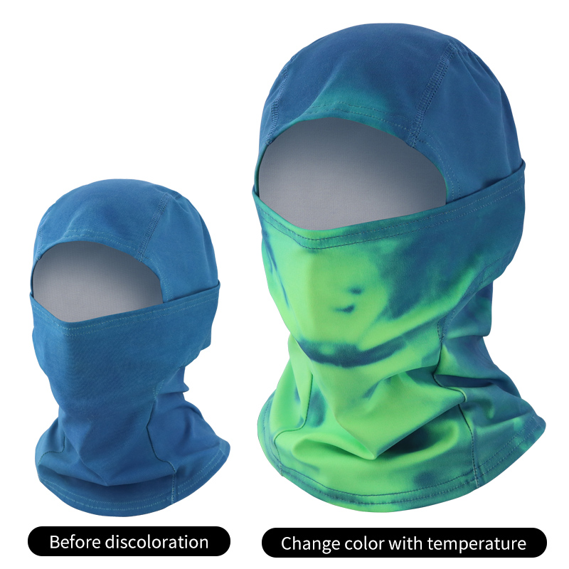 Gradient Color- Changing Thermal-Sensitive Induction Mask Outdoor Riding Balaclava Fashionable Cross-Border Explosive Headgear