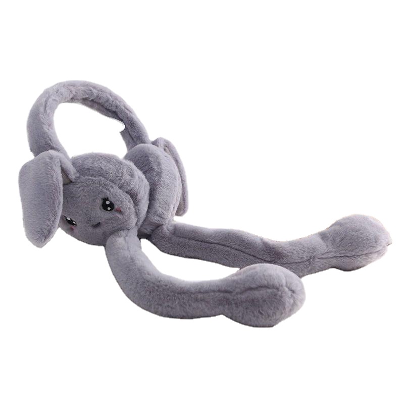 New Fashion Moving Earmuffs Foldable Children Women Faux Fur Winter Warm Earmuffs Airbag Moving Ears for Winter Warm Outfits