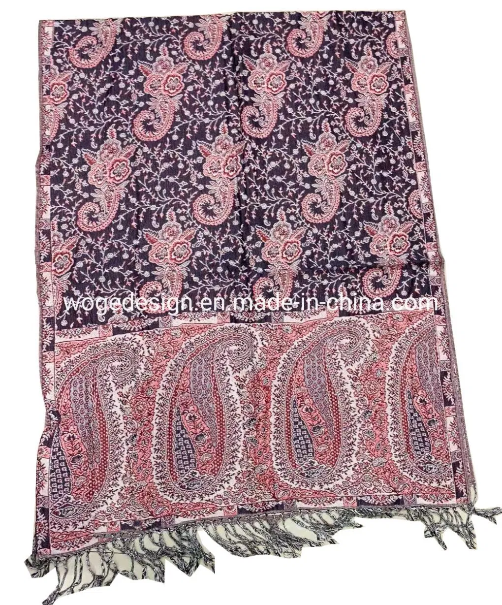 Dubai Islamic Dress Accessories Elegant Besutiful Ladies Jacquard 100%Viscose Pashmina Stole