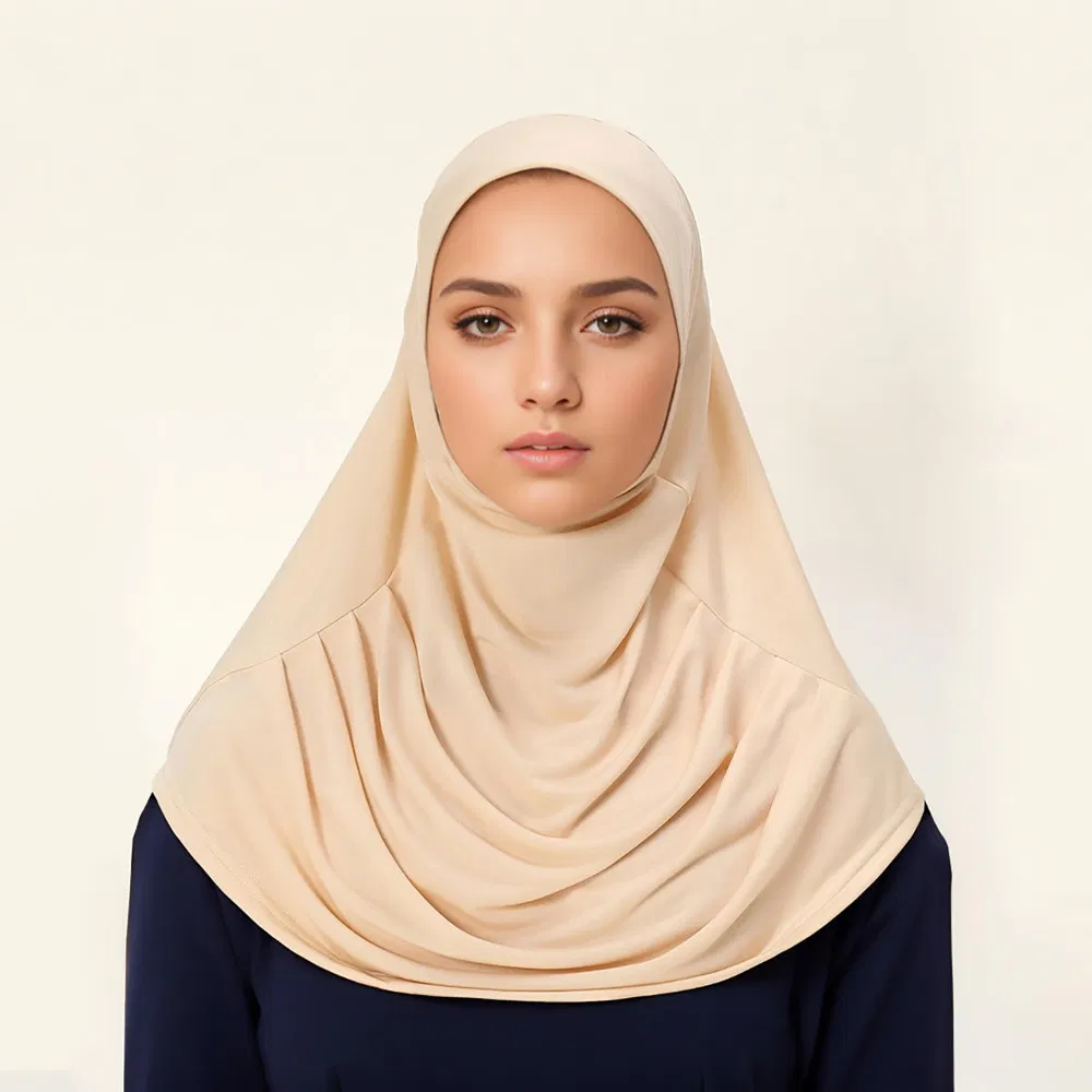 Women's Shawl Premium Jersey Hijab Khimar Hijab Elastic Head Scarf Muslim Women