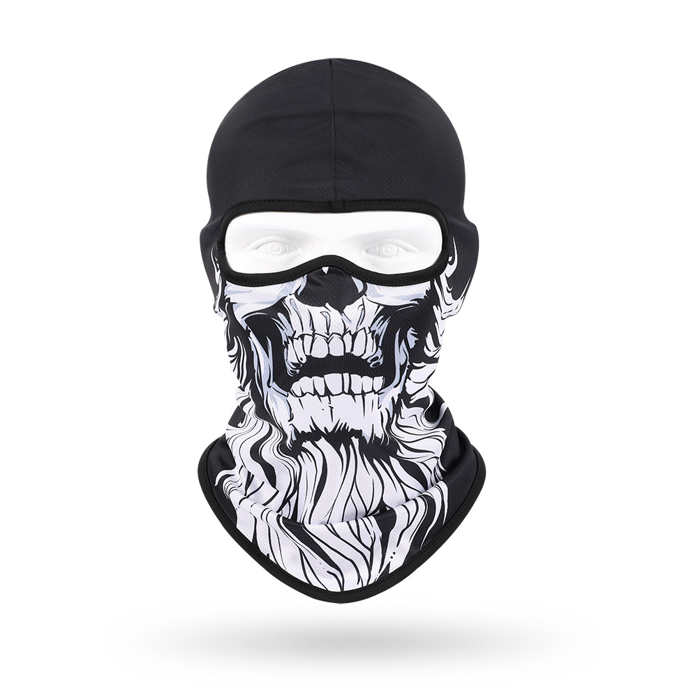 Glacier Manufacturer Cheap Skimask Custom Logo Printed Full Face Masks Skull One Hole Ski Mask Balaclava