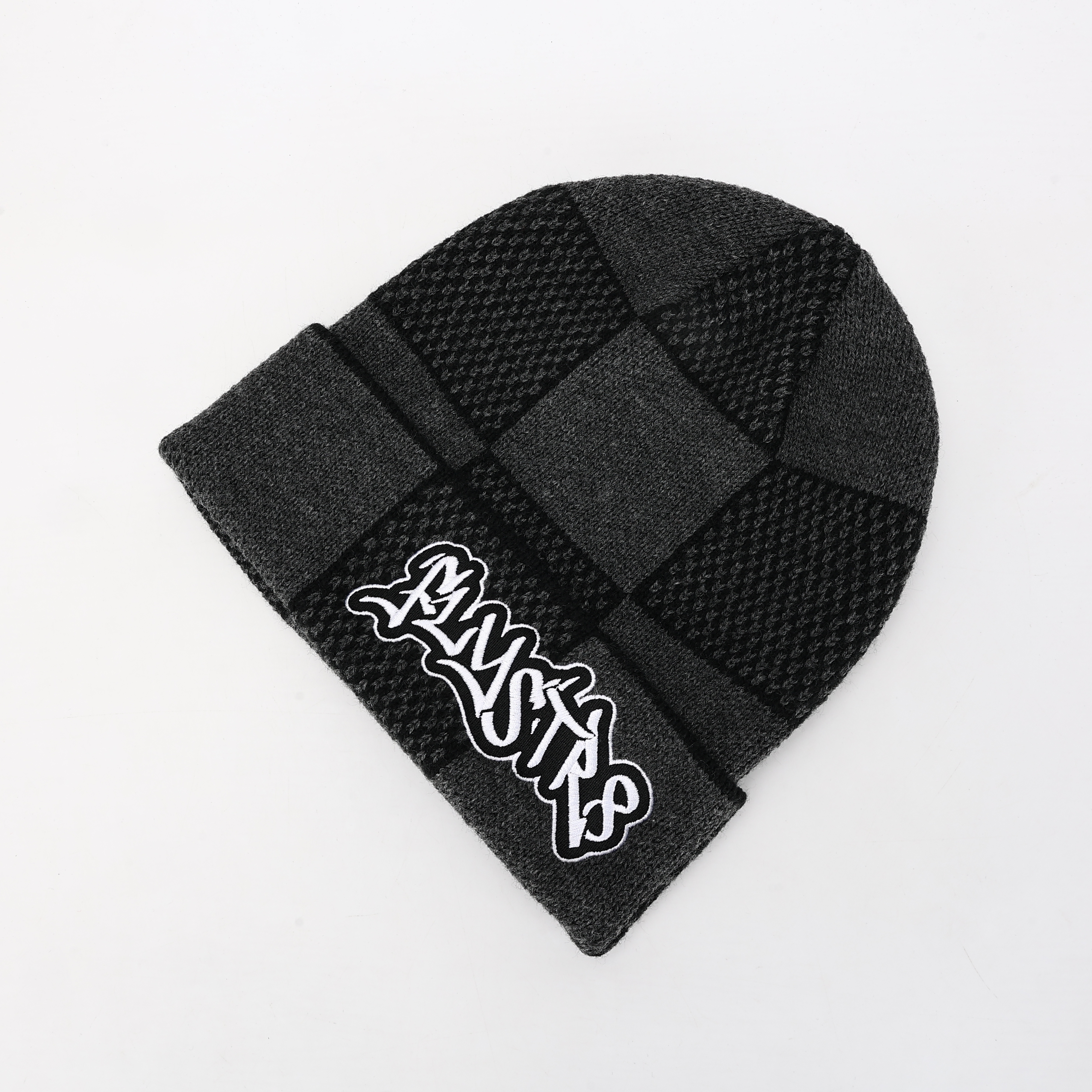 Designer High Quality Winter Knitted Hat With Embroidery Character Winter Warmth 100% Wool Breathable Beanies