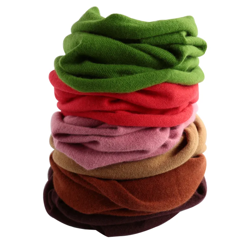 Wholesale Custom Colourful Winter Blank Adjustable Mesh Warm Knitted Crocheted Knit Cashmere Snood Style 5