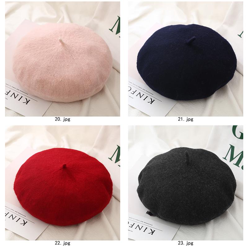 ALLCH Winter Wholesale Knit High Quality Fashion Beanie Beret Machine Knitted Warm Women Beret Hat Cap