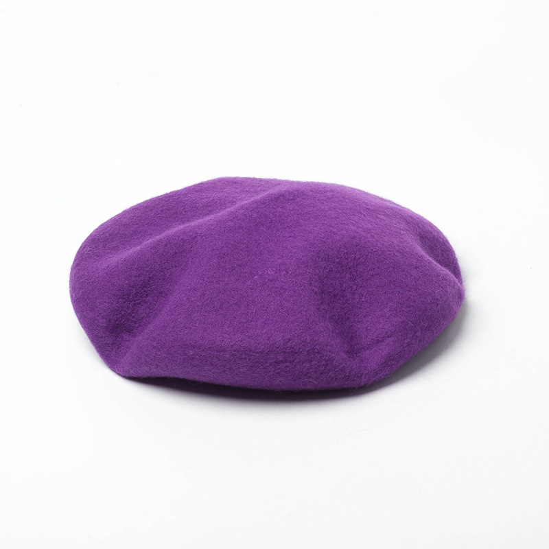 Japanese Style New Arrival Fashion Trend Women Striped Knitted Wool Beret Spring Autumn Party Hat