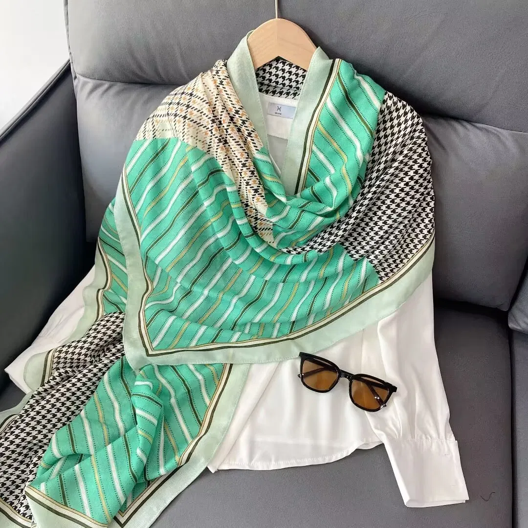 Stylish Contemporary Muslim Hijab Lightweight Headscarf Snood with Unique Window Patterns