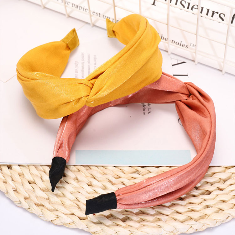 Satin Head Wrap Bright Color Cross Knot Turban Headband Hair Accessories for Women