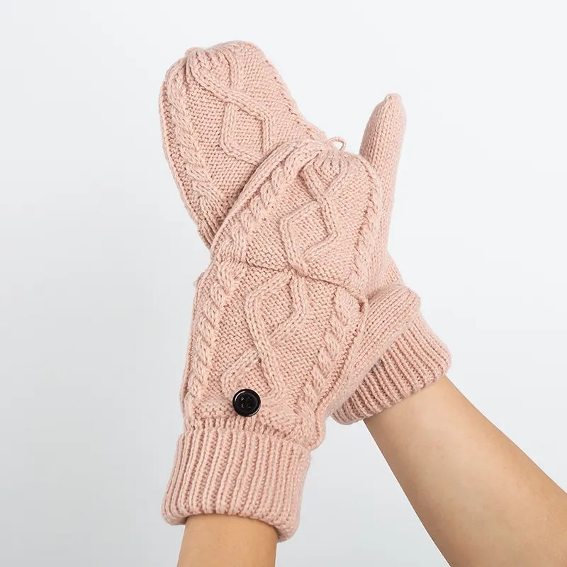 Cozy Thermal Fingerless Mittens for Women - Perfect Winter Accessory
