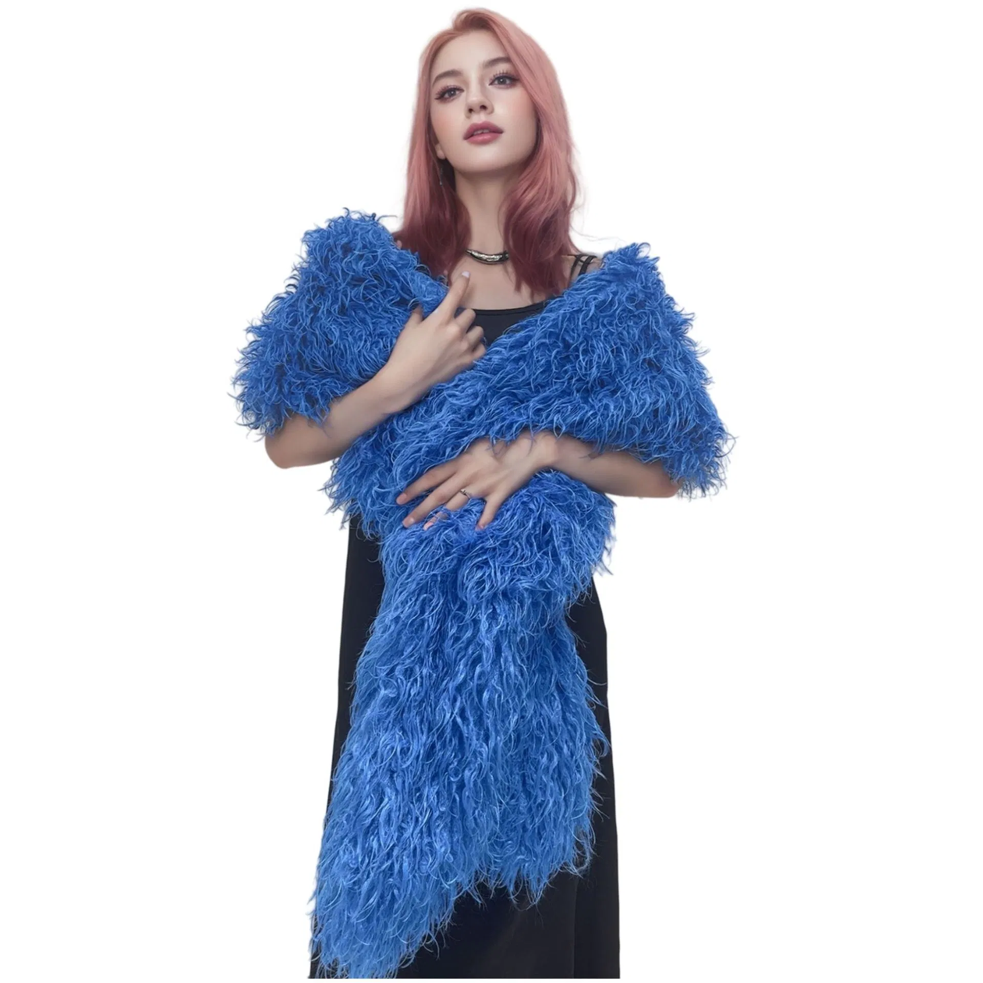 Autumn-Winter Fox Fur Shawl for Performance
