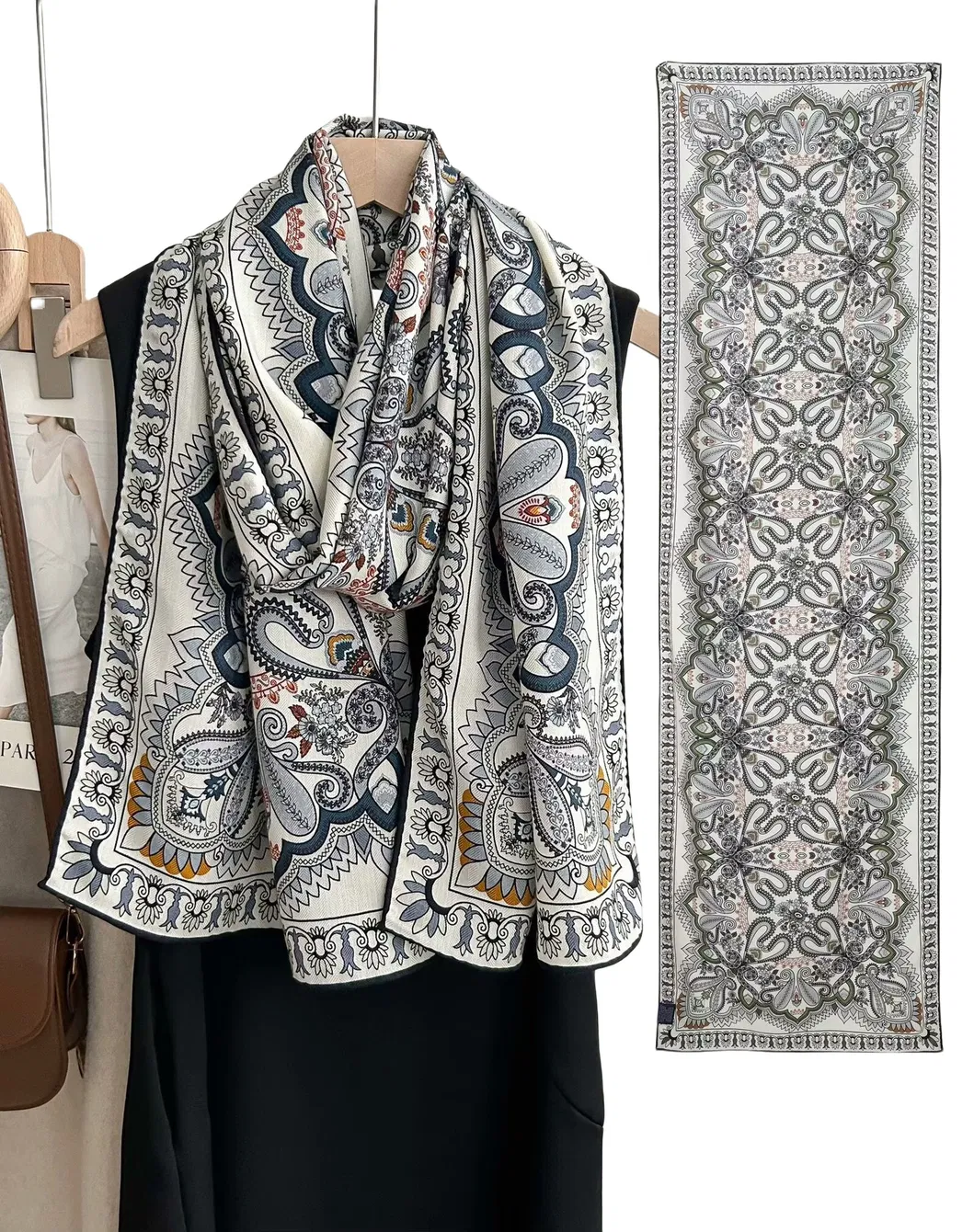 Autumn-Winter Fox Fur Shawl for Performance