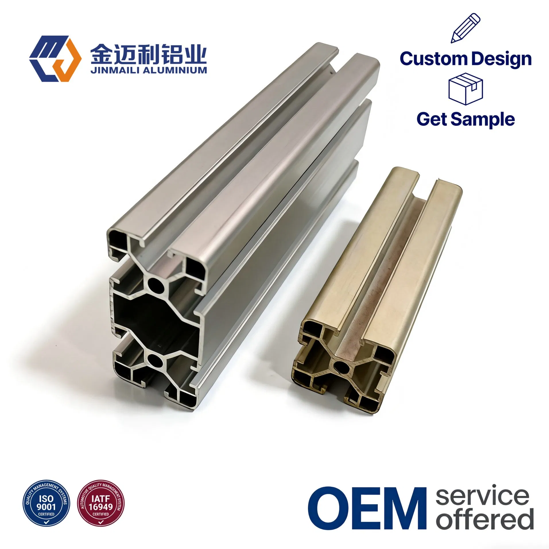 Anodized/Powder Coated Aluminum Extrusion Profiles for Decorative &amp; Functional Building Materials