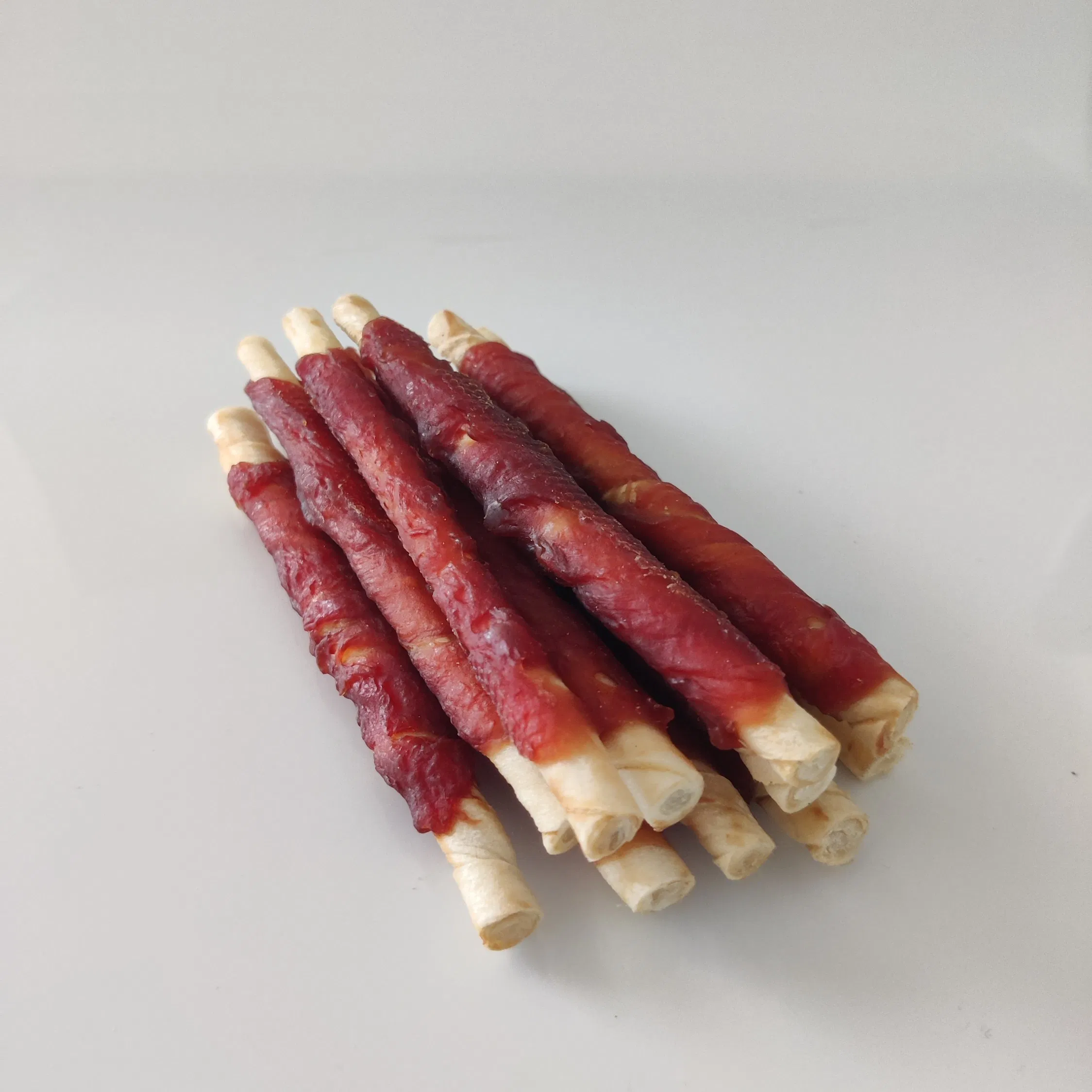 High Protein Dog Cat Pet Food Snacks Duck Wrapped Cowhide Dental Care