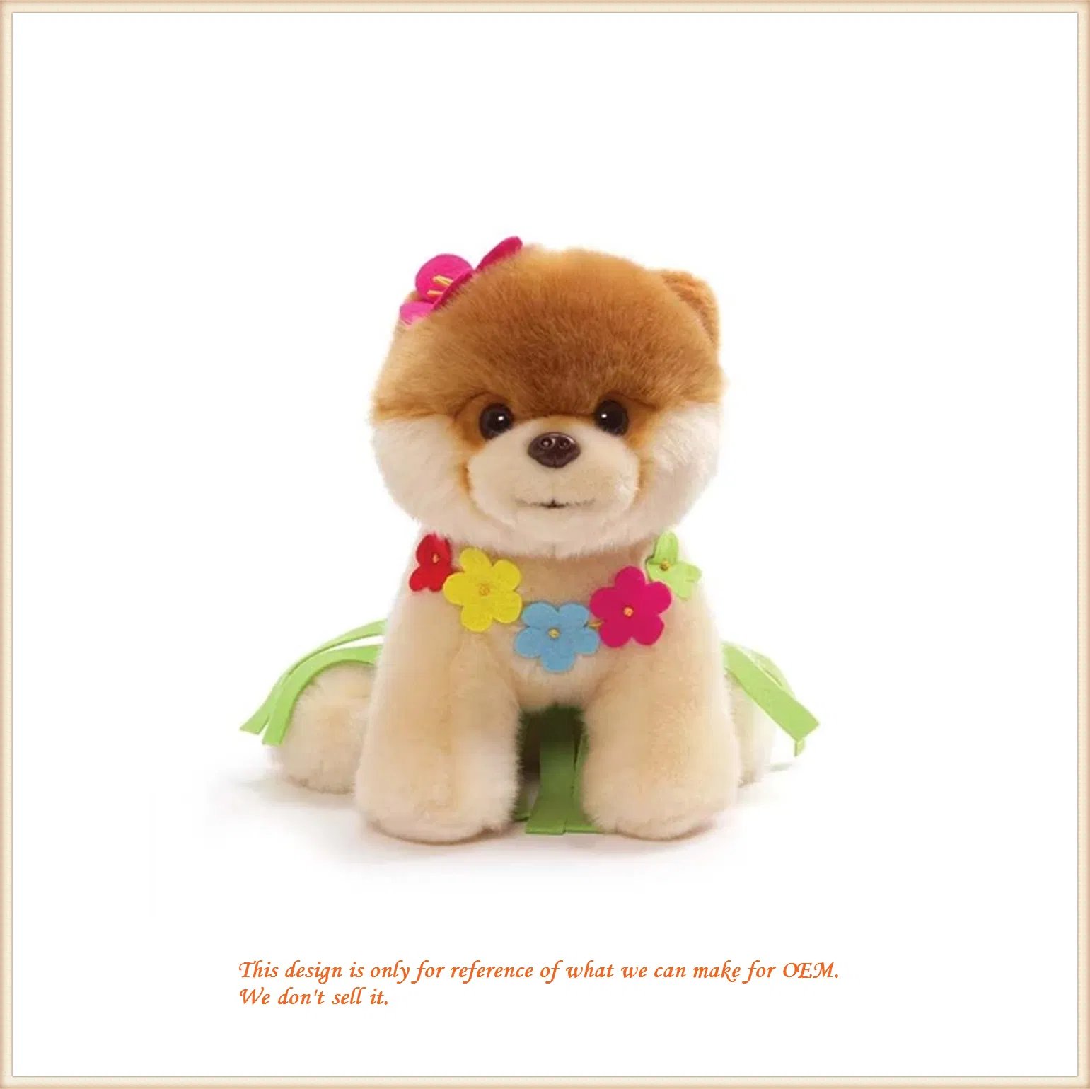 Plush Puppy Dog with Little Skirt Stuffed Standing Dolls Wholesale Gifts