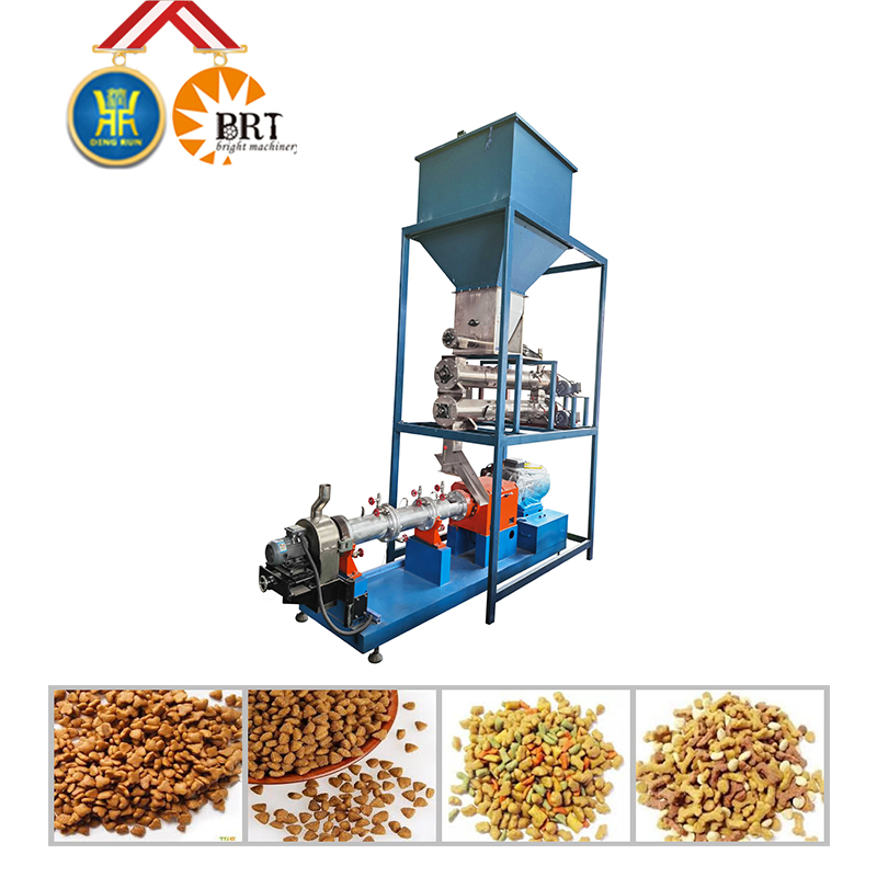 Full Production Line Kibble Dry Pet Feed Pellet Manufacturing Extruder Machine
