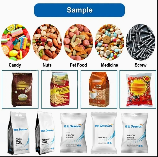 Automatic Pet Food Packing Machine – Multi-Function Dry Kibble/Treats/Granule Packaging for Dog/Cat/Fish Feed in Back Seal Bag