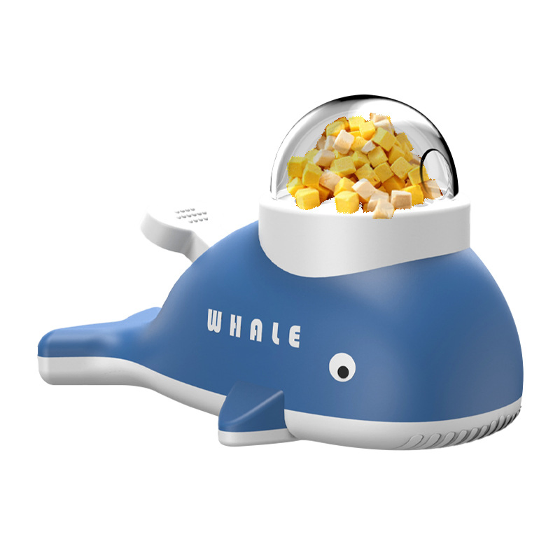 New Hot Eco-Plastic Pet Feeder Toy for Dogs with Whale Shape Interactive Pet Treat Dispenser for Dogs with Slow Feeding Function