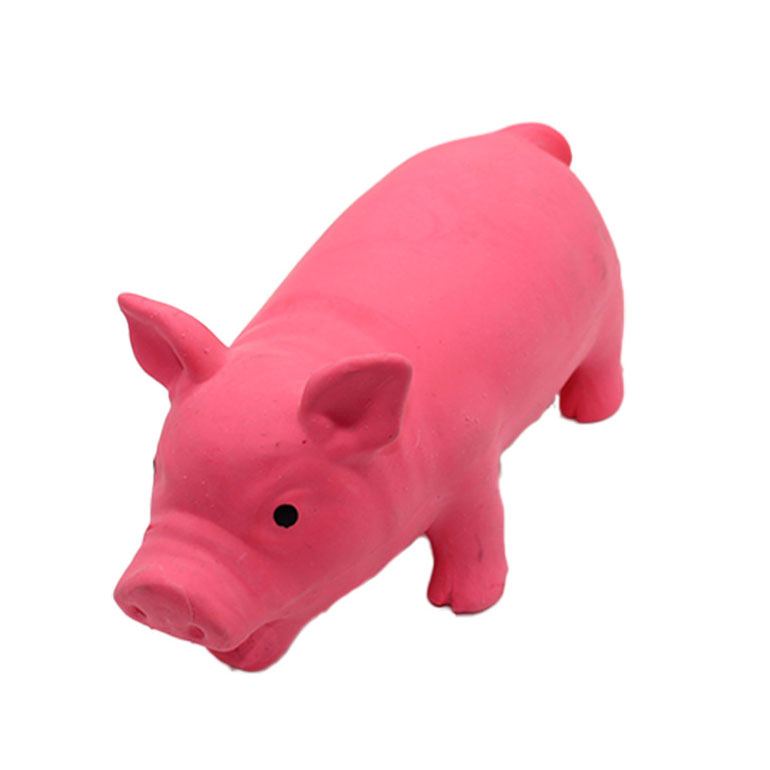 Non-Toxic Latex Pig Shape Oink Dog Toys Squeaky Toy for Dogs