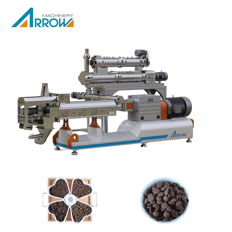 Professional Large Capacity Double Screw Extruder Dry Kibble Pet Food Machine