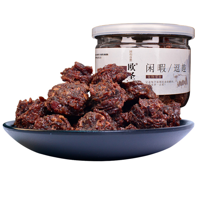 Yak Chews Dog Food Dog Molar Stick Fresh Material Dried Beef Cube Jar Bottle 120g Daily Snack Private Brand OEM ODM