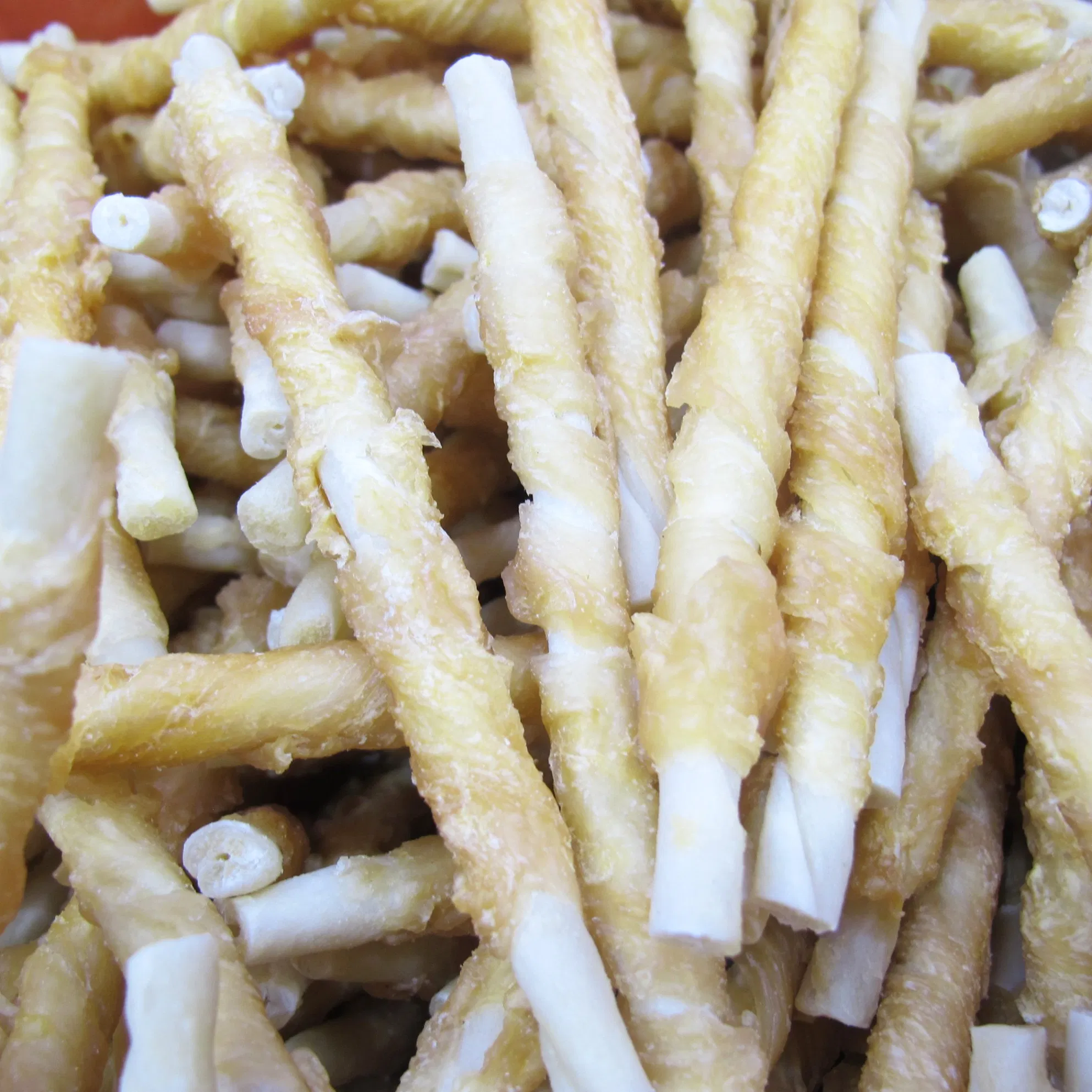 OEM Various Rawhide Dental Care Chips Foamed Cowhide Chicken Duck Beef Meat Stick Pet Treat Cat Snack Dog Dried Food