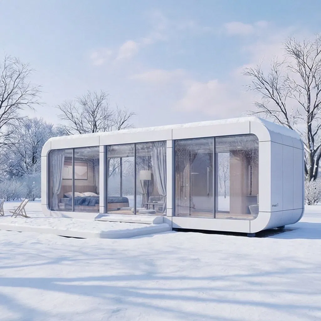 Elegant Robust Luxury Tiny Eco-Friendly Prefab Container Prefabricated Modular Expandable Capsule Smart Home Portable Mobile Living Residential House