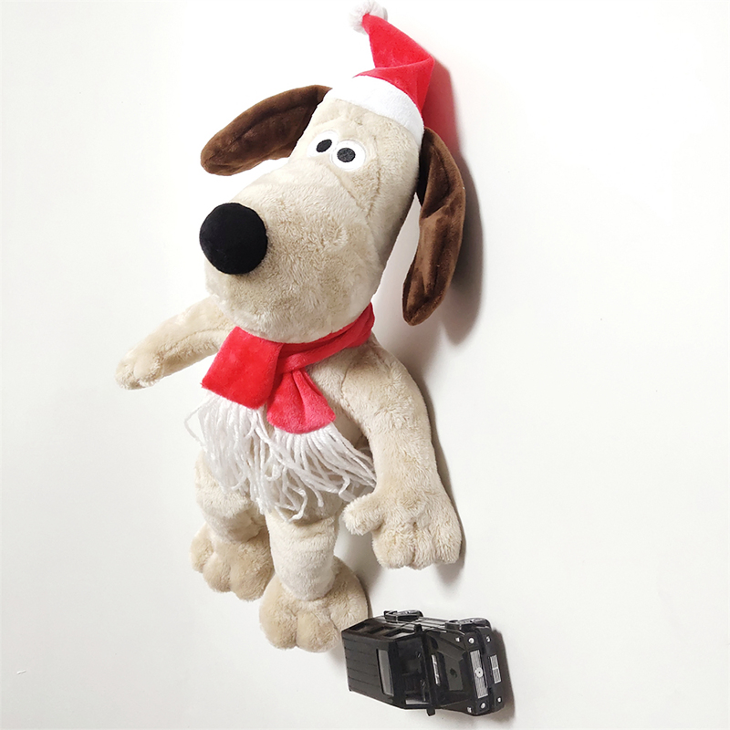 Factory Wholesale 30cm Christmas Dressed Cute Soft Cartoon Animal Plush Stuffed Dog