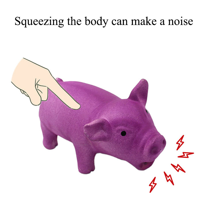 Non-Toxic Latex Pig Shape Oink Dog Toys Squeaky Toy for Dogs