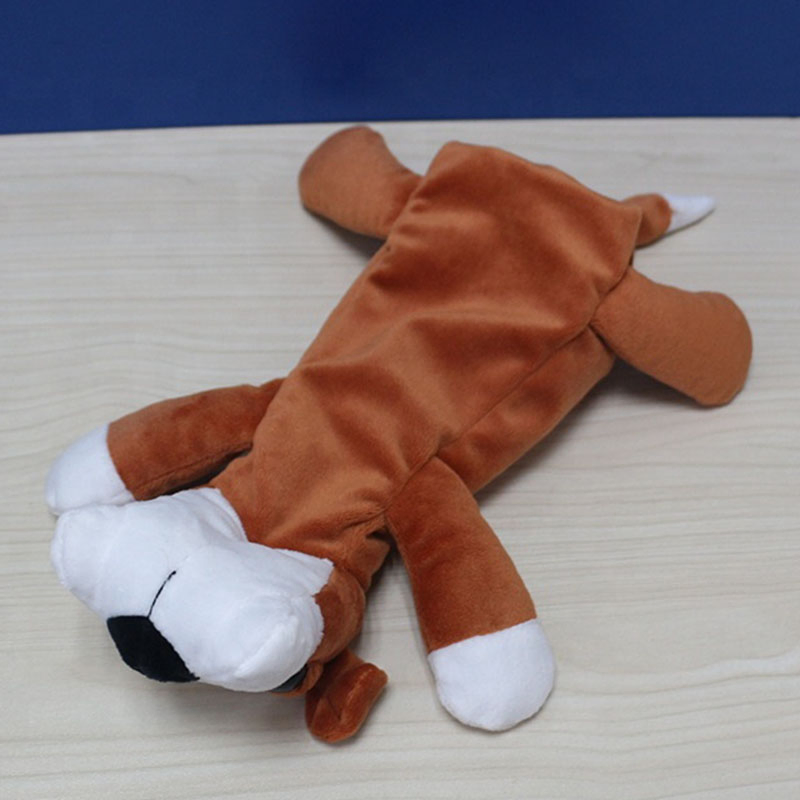 OEM ODM 20cm Lovely Pencil Case Soft Animal Dog Plush Pencil Bag