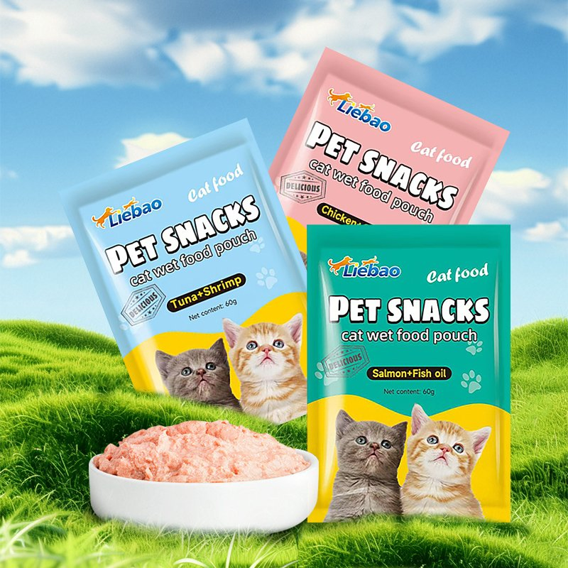 Absolutely Organic Salmon Flavor Cat Wet Food Pet Pouch Food