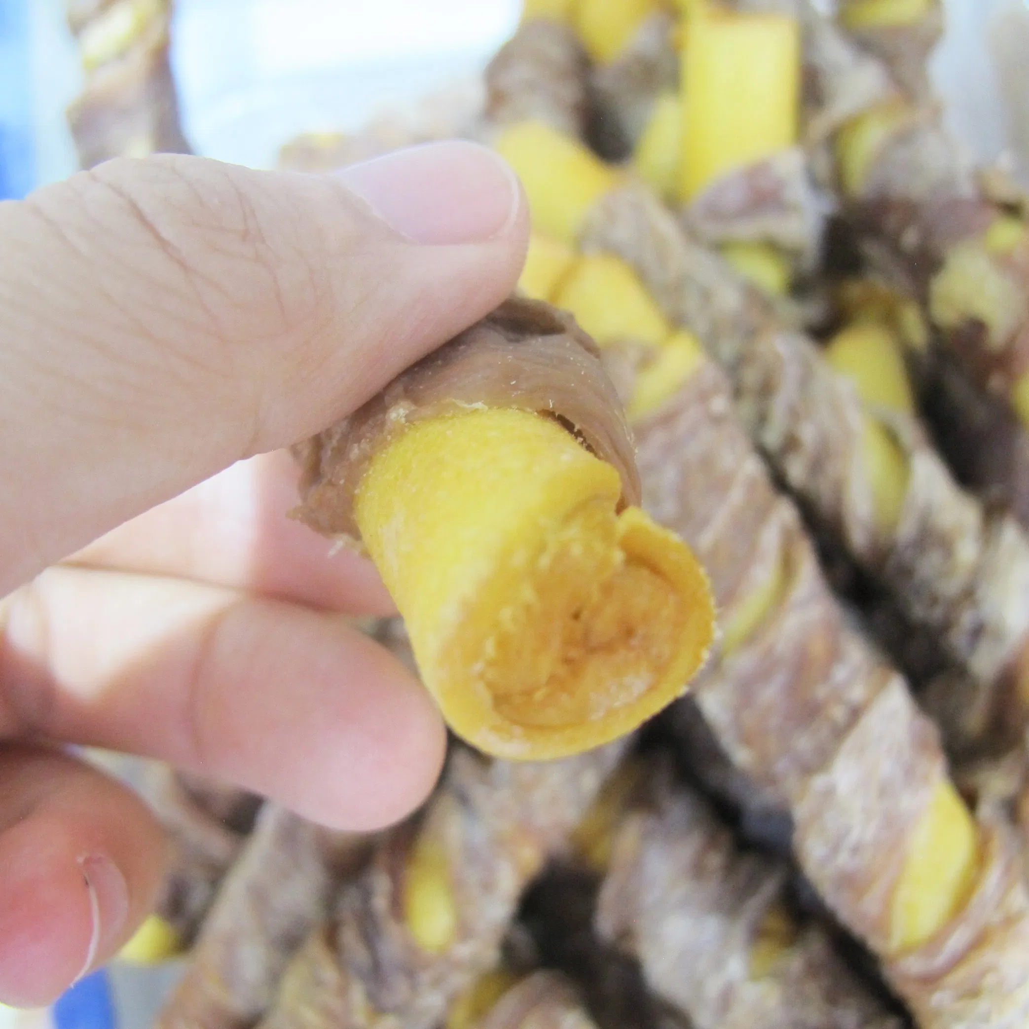 OEM Various Rawhide Dental Care Chips Foamed Cowhide Chicken Duck Beef Meat Stick Pet Treat Cat Snack Dog Dried Food