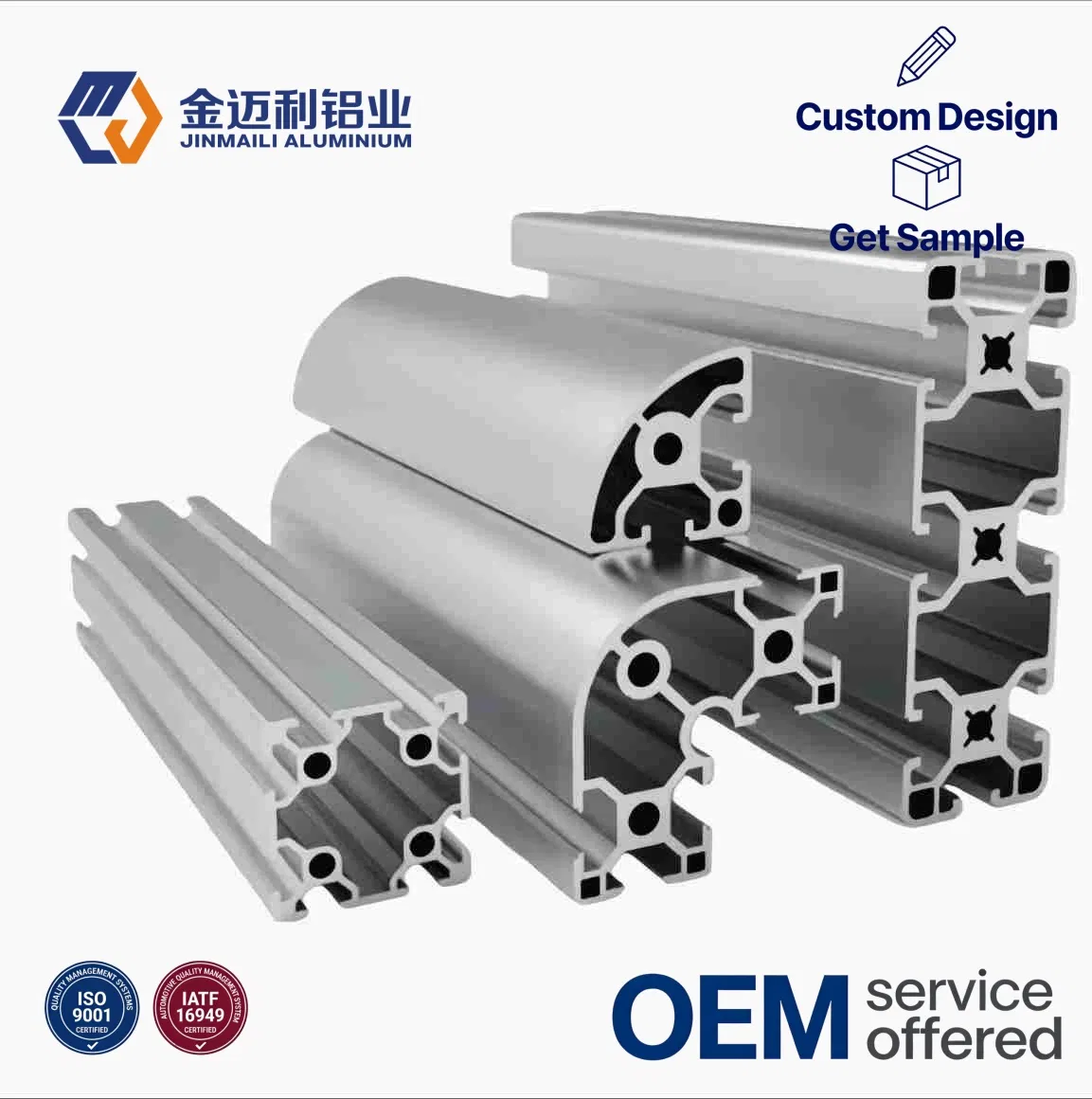 Anodized/Powder Coated Aluminum Extrusion Profiles for Decorative &amp; Functional Building Materials