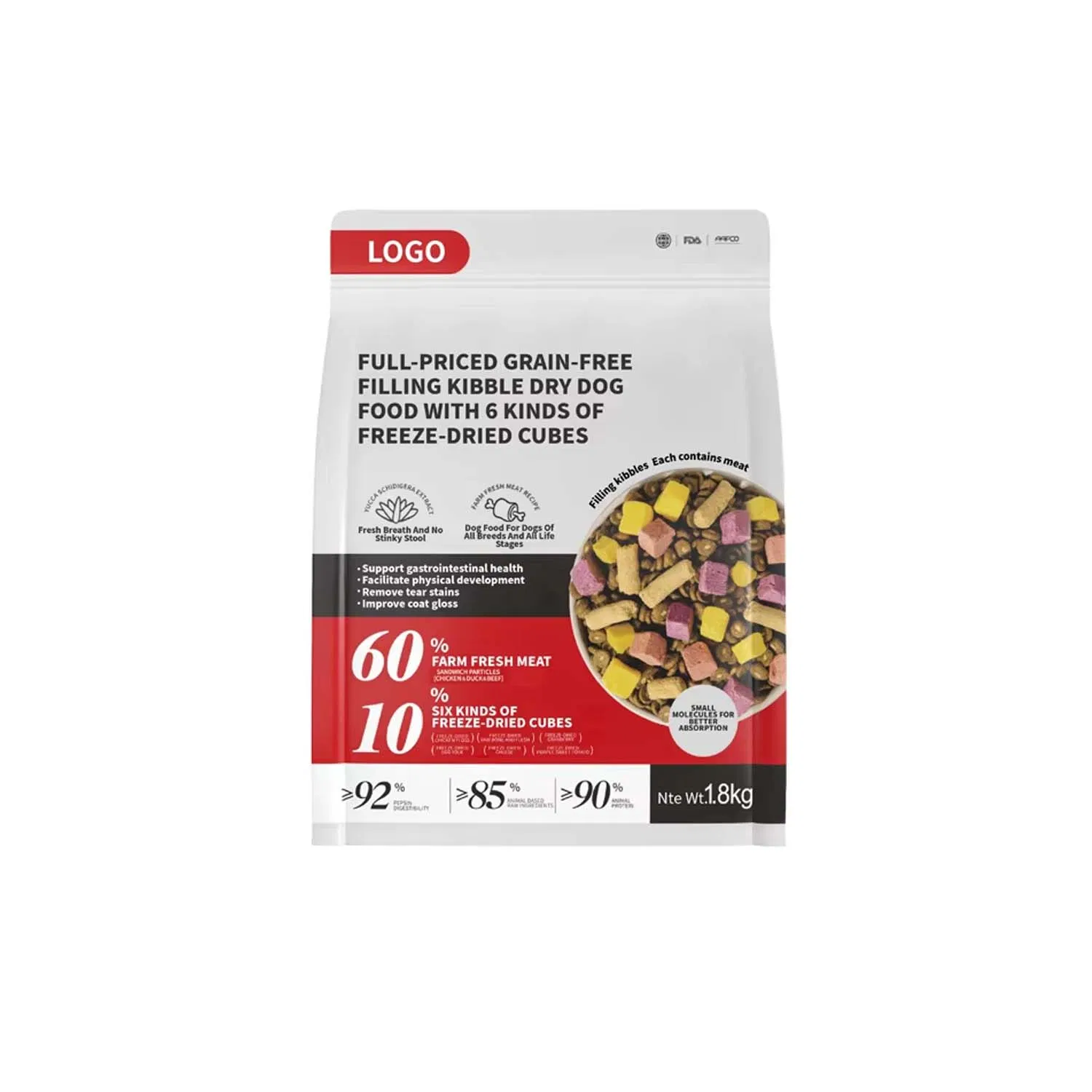 OEM Pet Dog Food Factory Offers Good Prices Mixed Egg Yolks Chicken Nuggets High Protein Wholesale Bulk Dry Dog Food