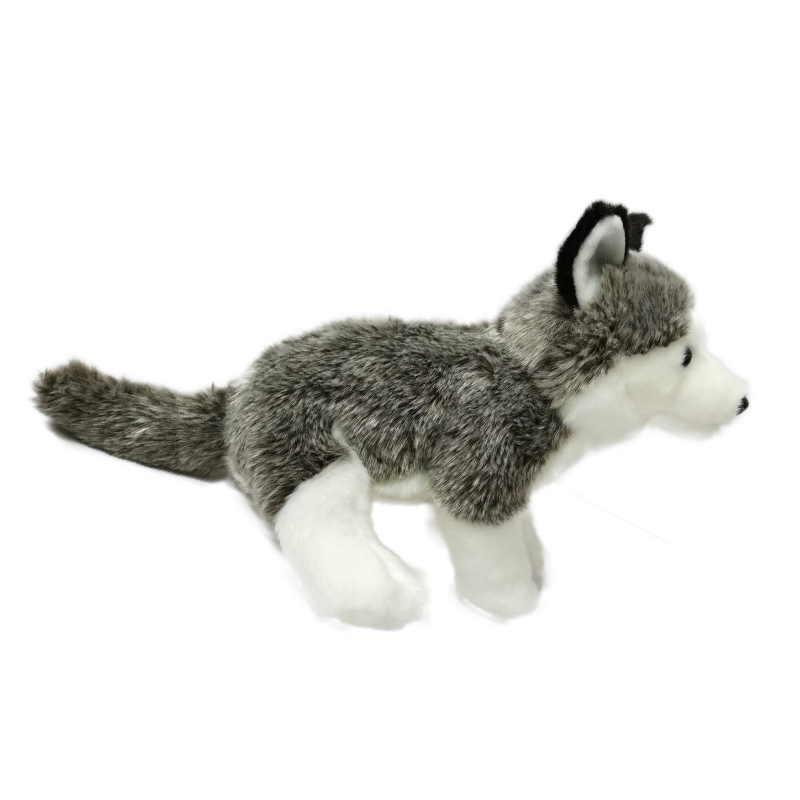 30cm Furry Soft Stuffed Animal Dog Cuddly Toy Lifelike Plush Husky for Sale